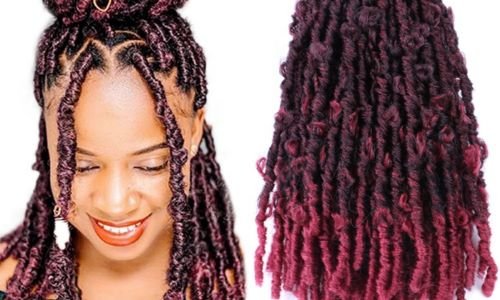 Black & red butterfly locs