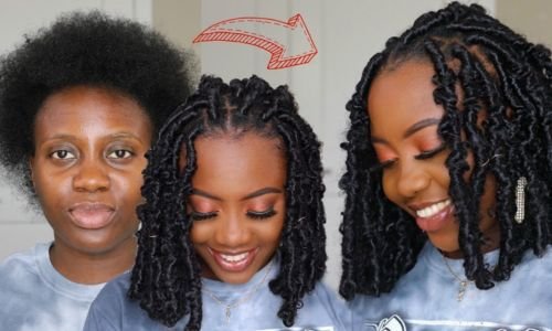 Short Natural Butterfly Locs