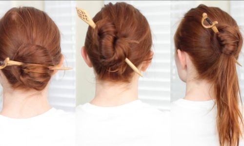 Updo Bun With Sticks