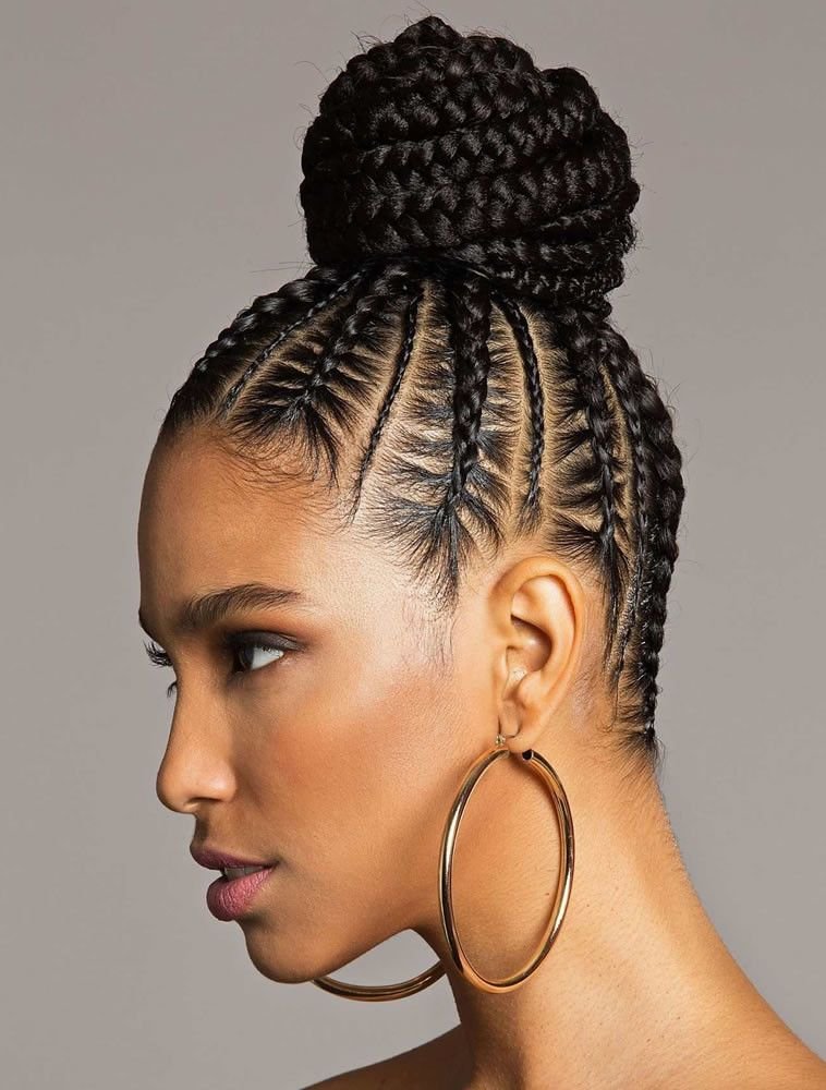 Black and Gold High Bun
