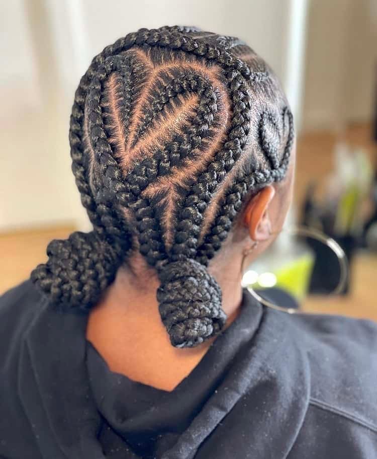 Freestyle Braided Style with Hearts