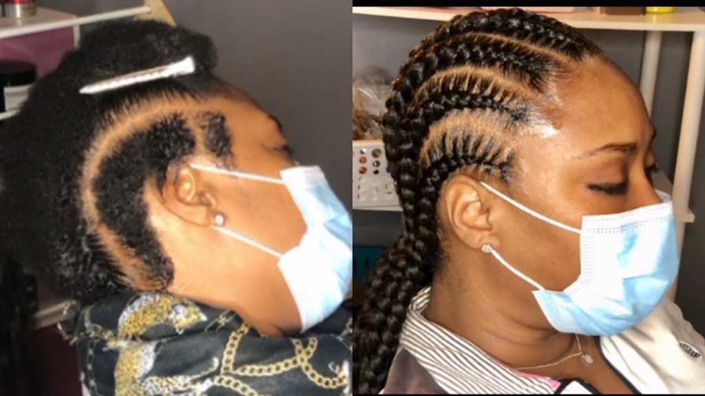 Neat Stitch Braids for Short Hair